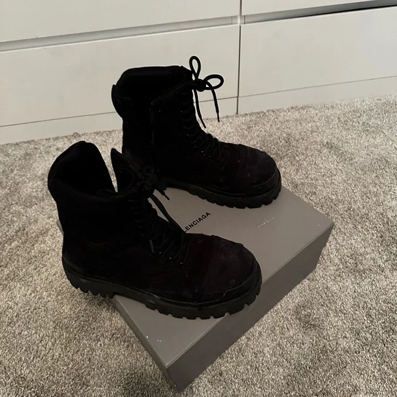 Balenciaga | Shoes | Balenciaga Canvas Strike Boots Used Size 43
